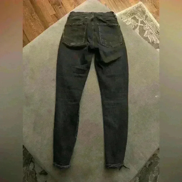 AGOLDE Black Sophie Crop distressed Jeans size 25 - Picture 6 of 9